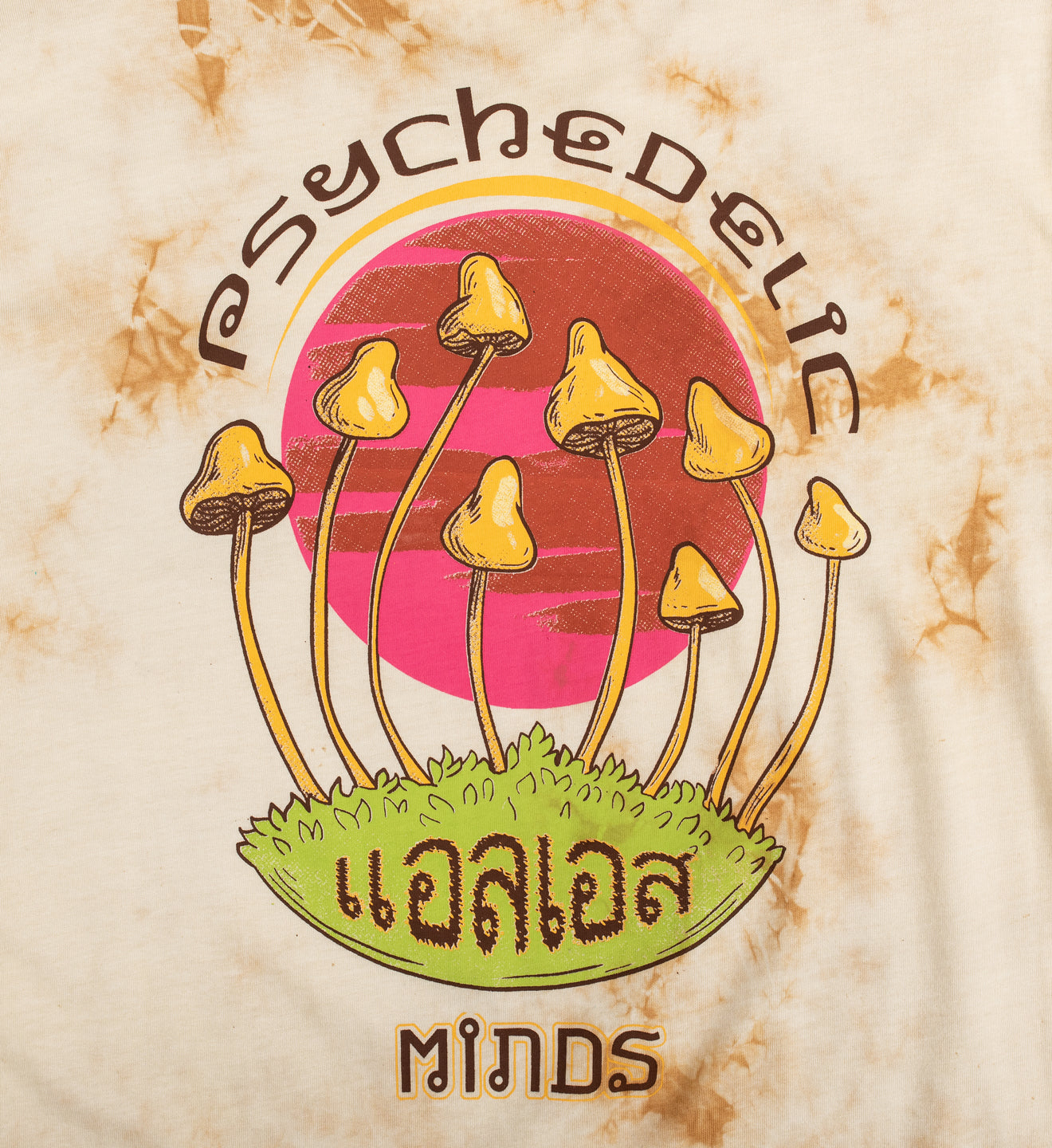 Psychedelic Minds Tee - Tea Stain Tan